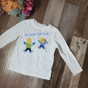 Old Navy The Simpsons Size 4T Toddler Unisex Long Sleeve Graphic Tee T-Shirt
